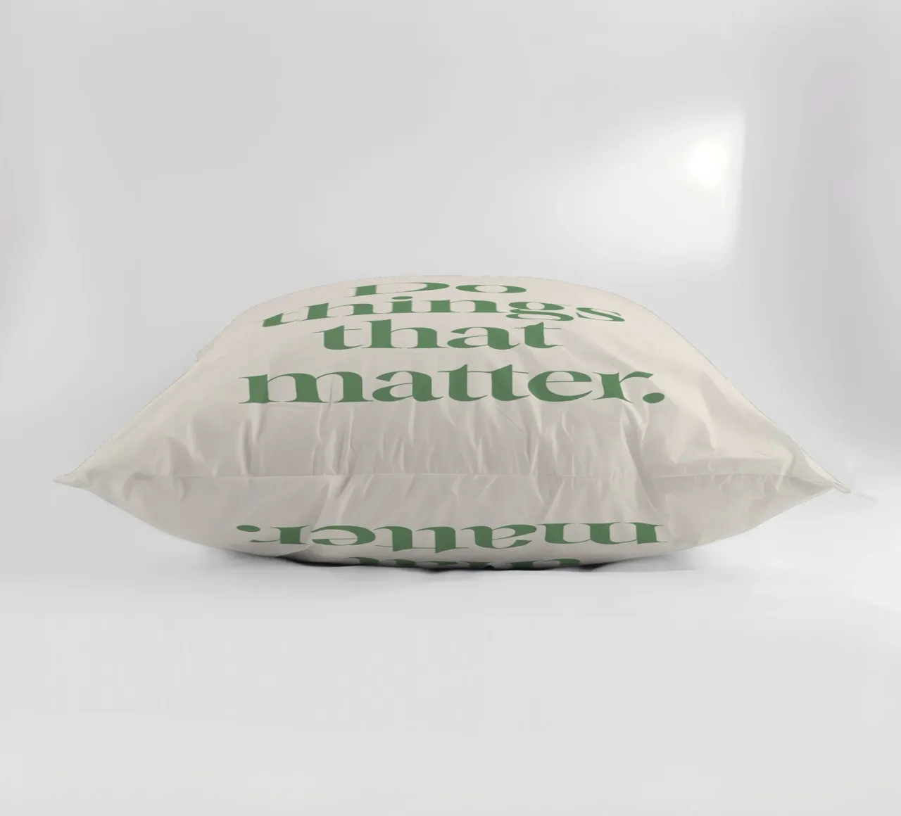 Do things that matter quote decorative cushion by Paigaam Studio