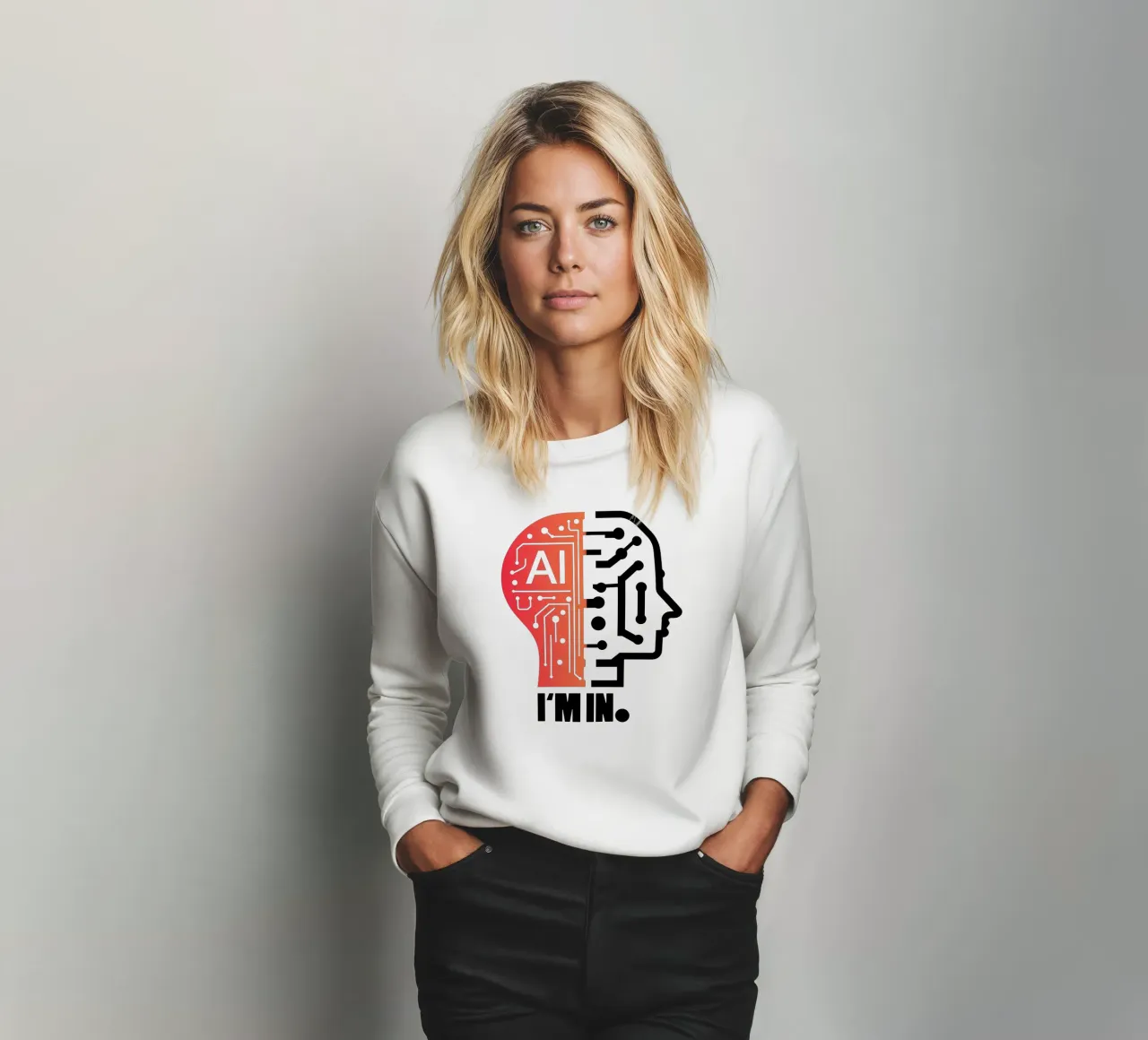 AI - I'm in | Logotipo de la camiseta sudadera de Autofocus