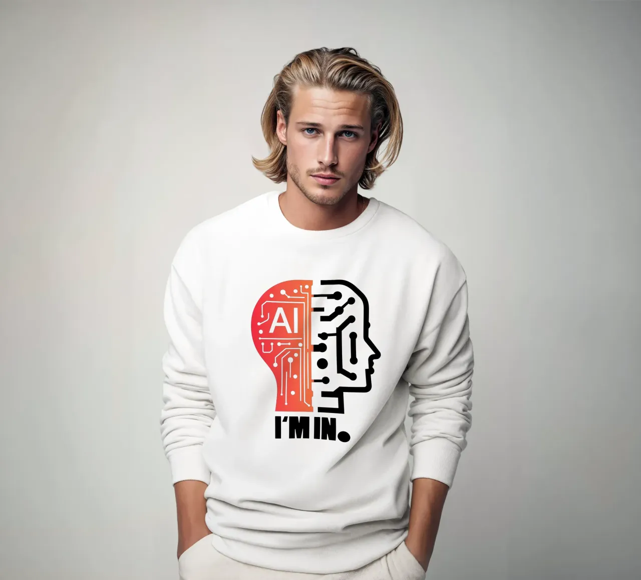 AI - I'm in | Shirt Logo sweatshirt by Autofocus