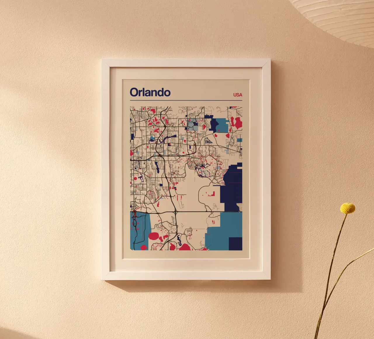 Orlando Vibes poster con telaio in legno da MOOODZART
