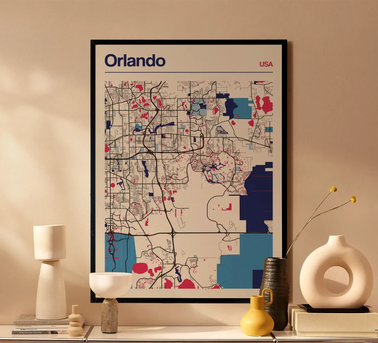 Orlando Vibes poster con telaio in legno da MOOODZART