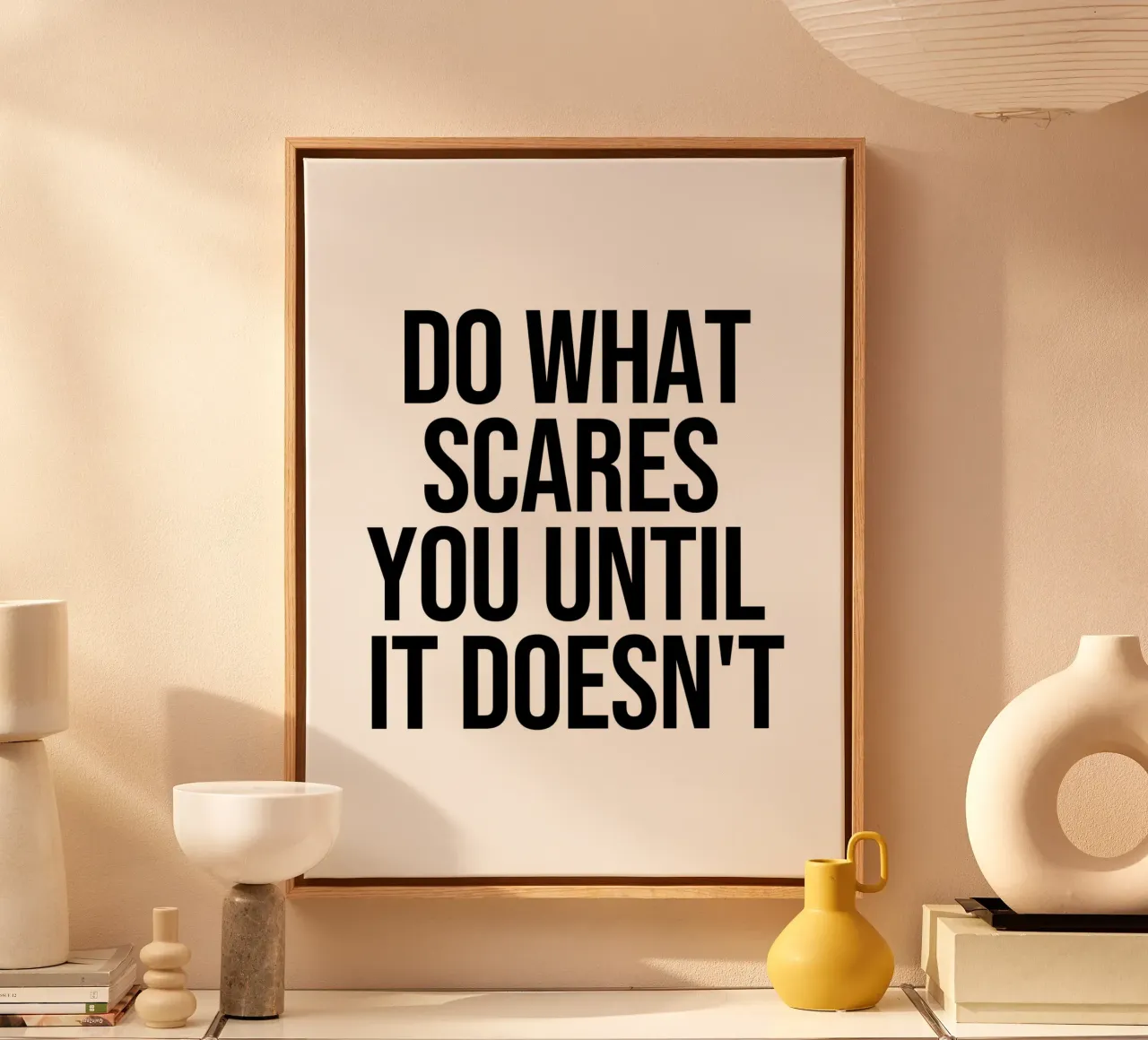 do what scares you until it doesn't quote canvas by Paigaam Studio