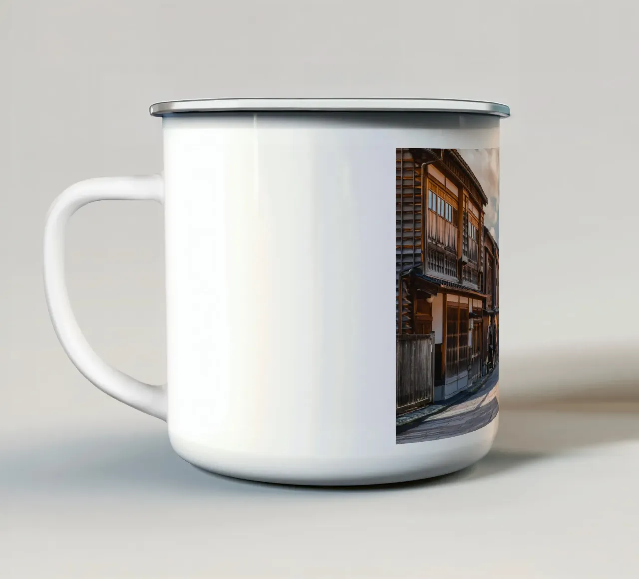Distretto delle geishe di Kanazawa, Giappone tazza in smalto da Marcel Bisig