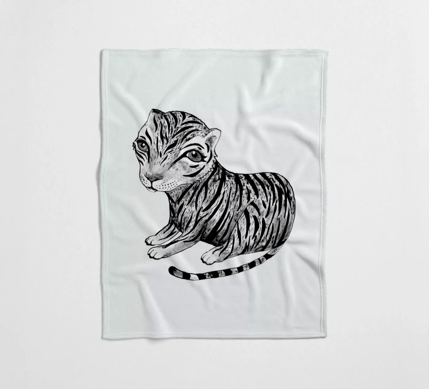 Tiger fleece blanket by Tvinkla