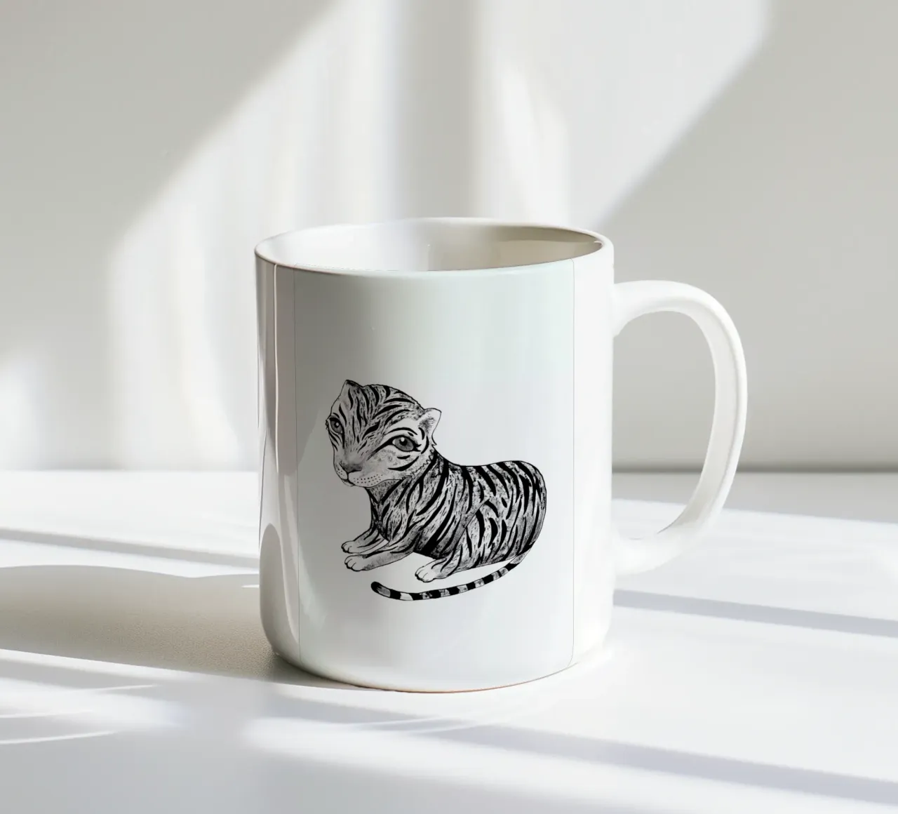Tiger ceramic mug by Tvinkla