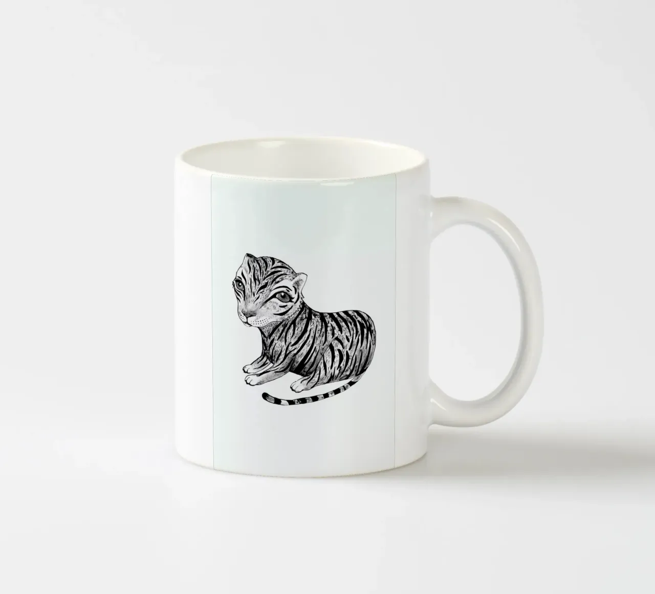 Tiger ceramic mug by Tvinkla
