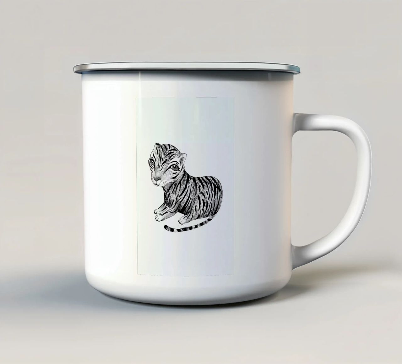 Tiger tazza in smalto da Tvinkla