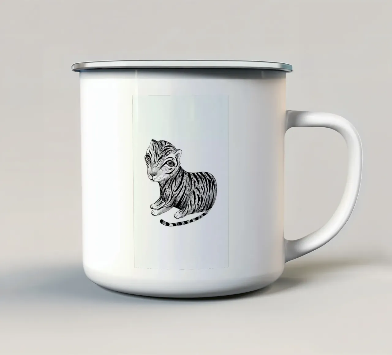 Tiger tazza in smalto da Tvinkla