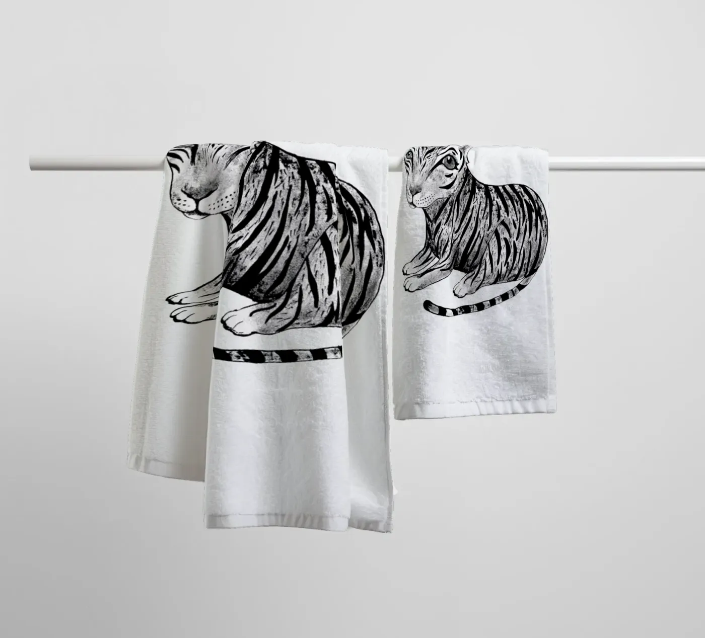 Tiger badhanddoek van Tvinkla