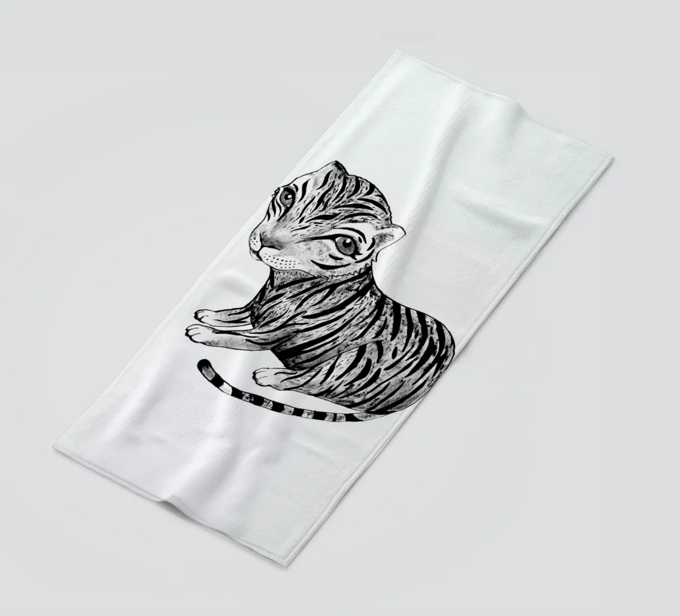 Tiger beach towel by Tvinkla