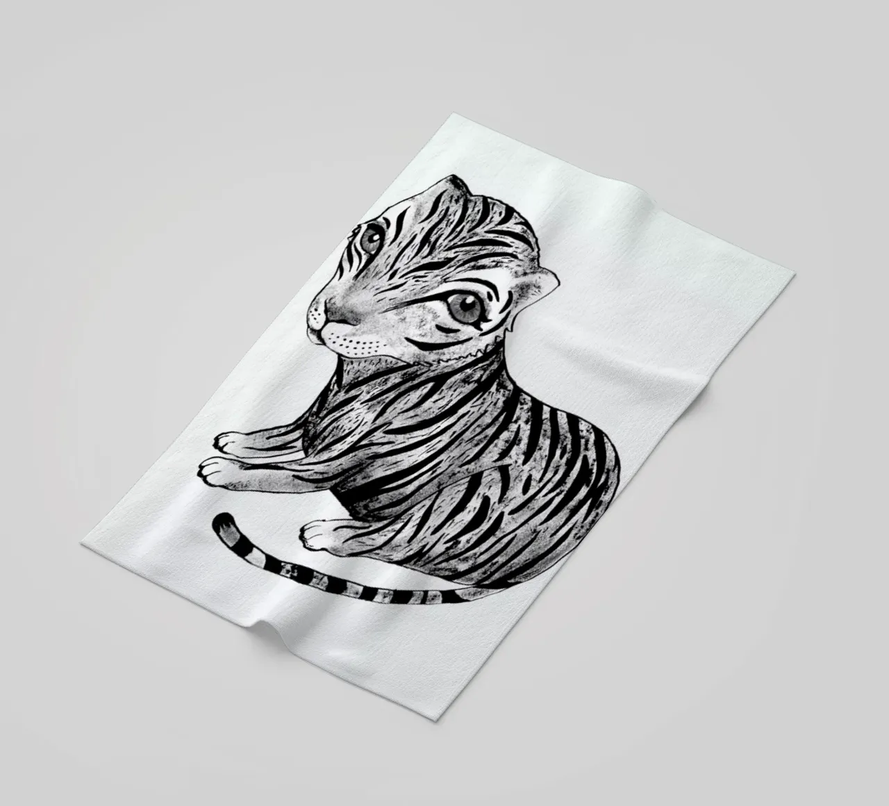 Tiger beach towel by Tvinkla