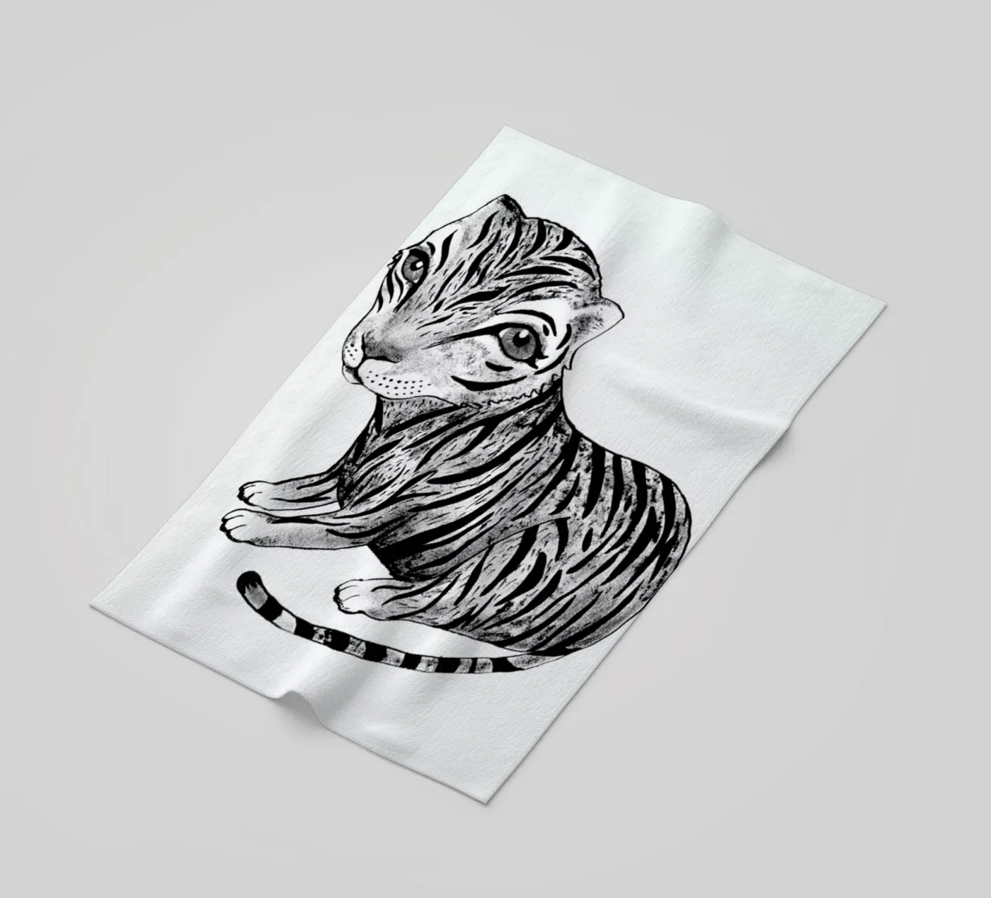 Tiger beach towel by Tvinkla
