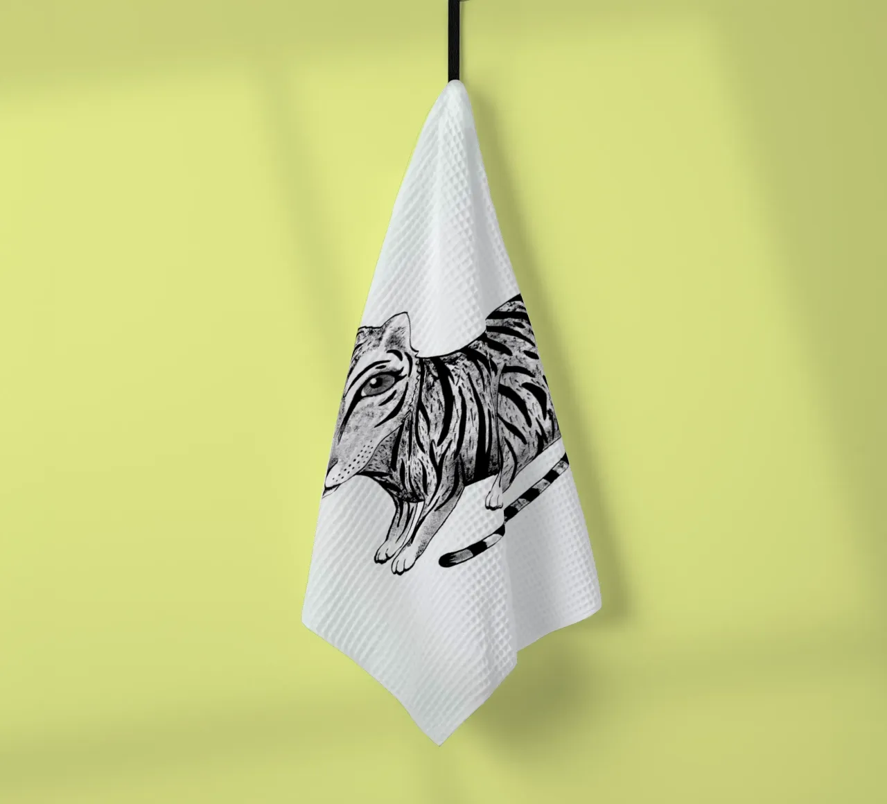 Tiger tea towel by Tvinkla