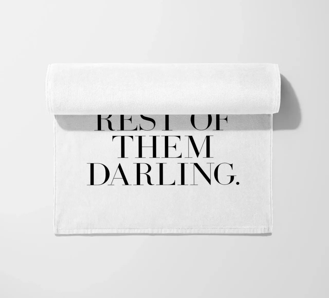 Darling quote beach towel by Paigaam Studio