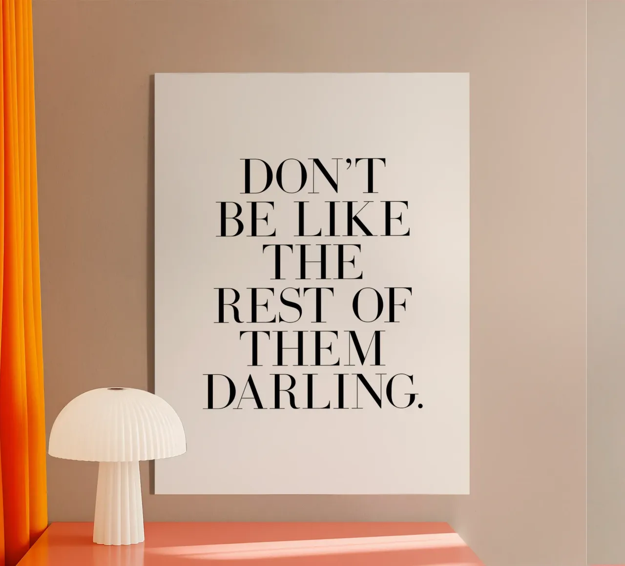 Darling quote plexiglass da Paigaam Studio