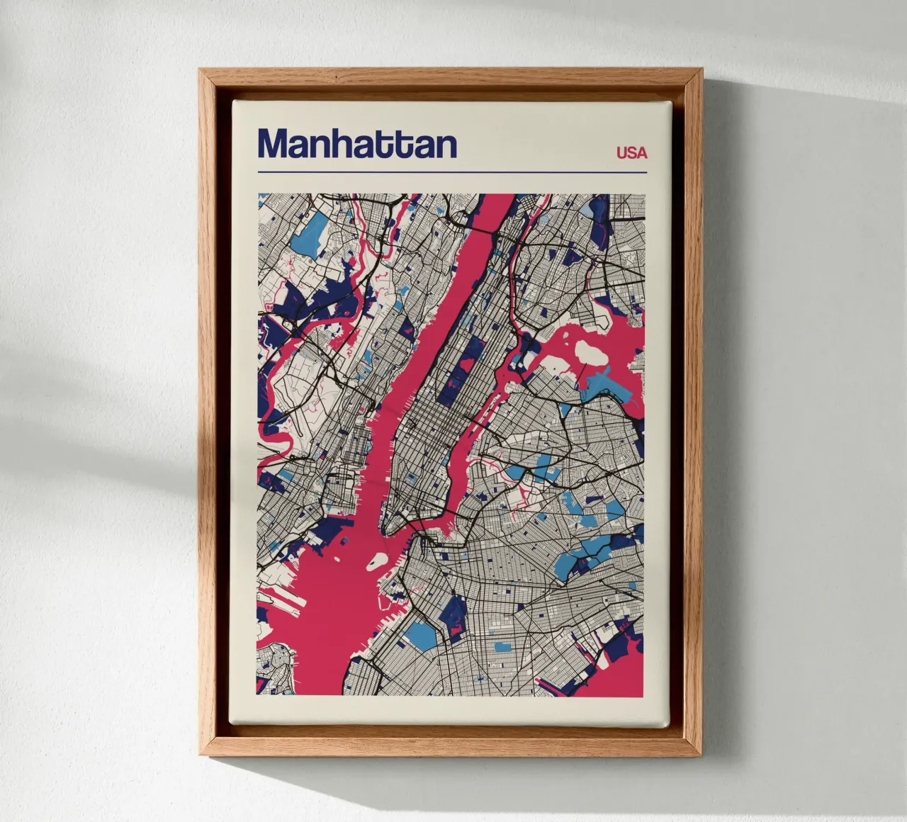 Manhattan in grassetto tela con Cornice a cassetta da MOOODZART