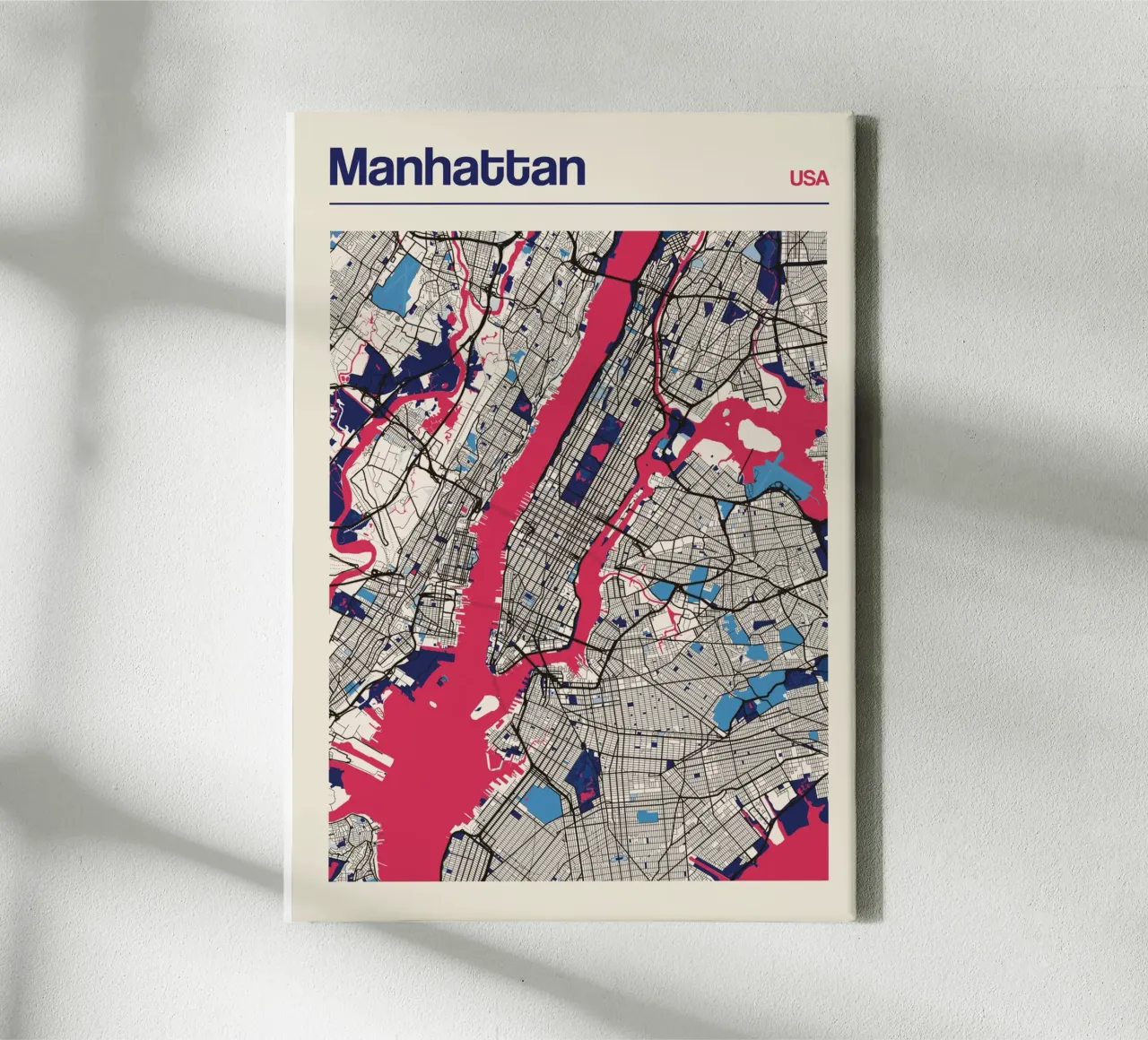 Manhattan in grassetto tela con Cornice a cassetta da MOOODZART