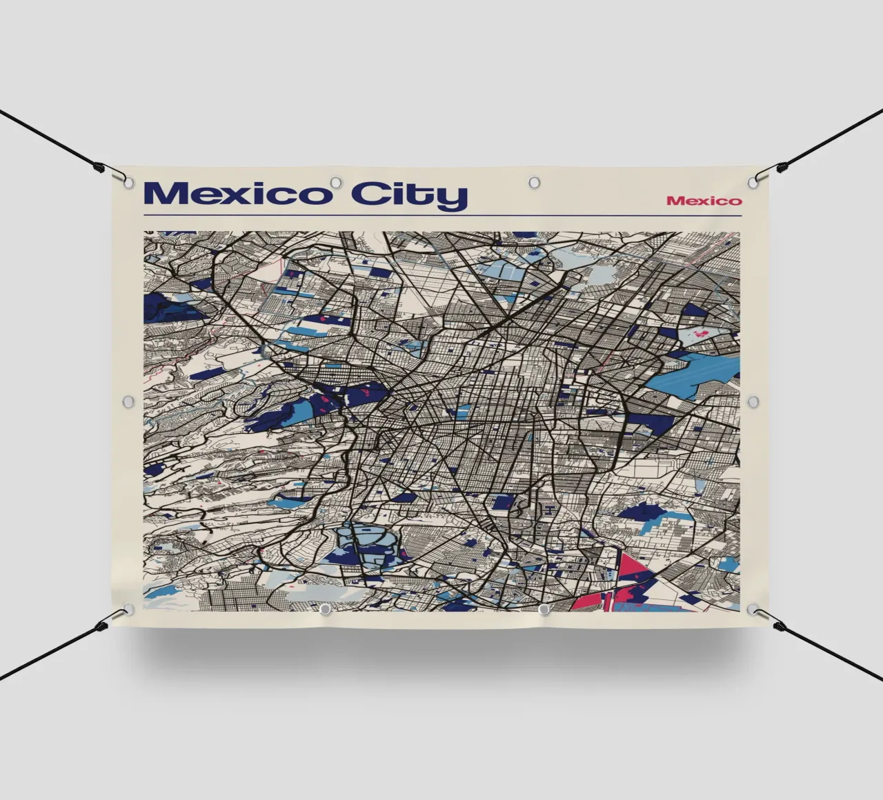 Città del Messico dinamica telo in pvc da MOOODZART