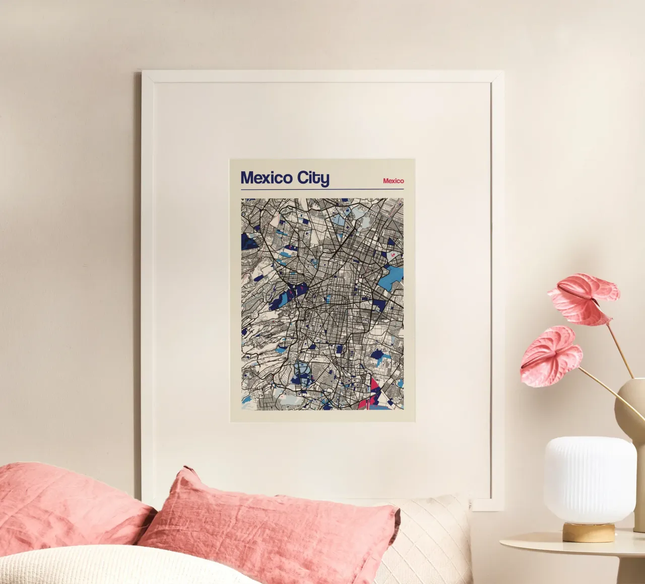 Città del Messico dinamica poster con telaio in alluminio da MOOODZART