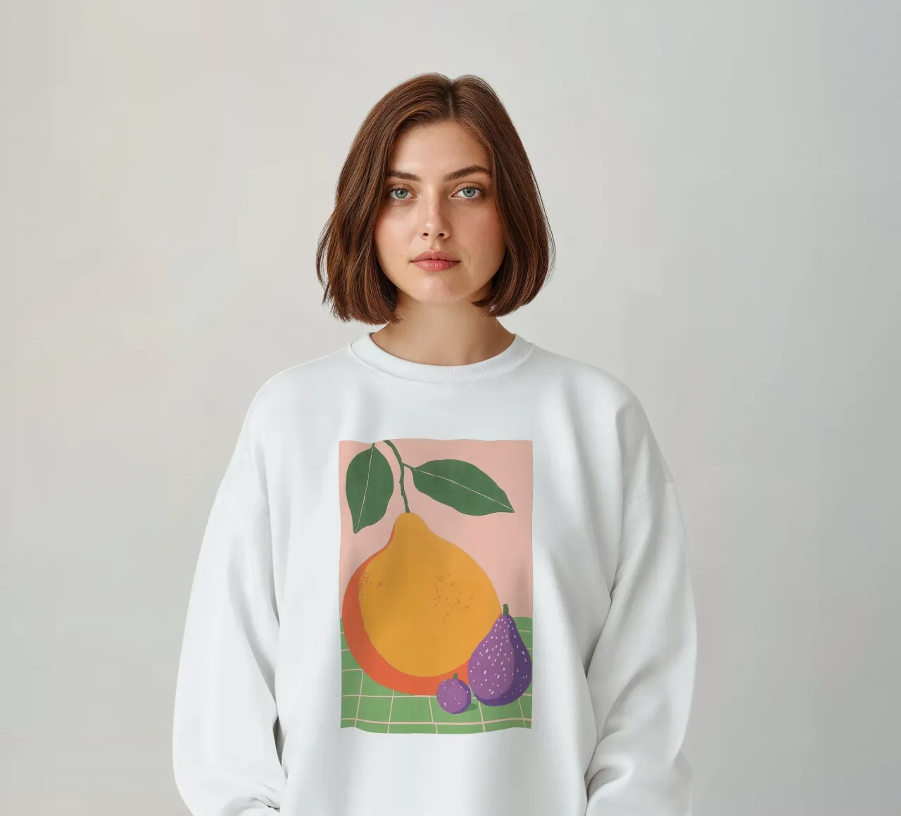 Illustrazione di frutta con pere e fichi felpa da Melloi Art Print