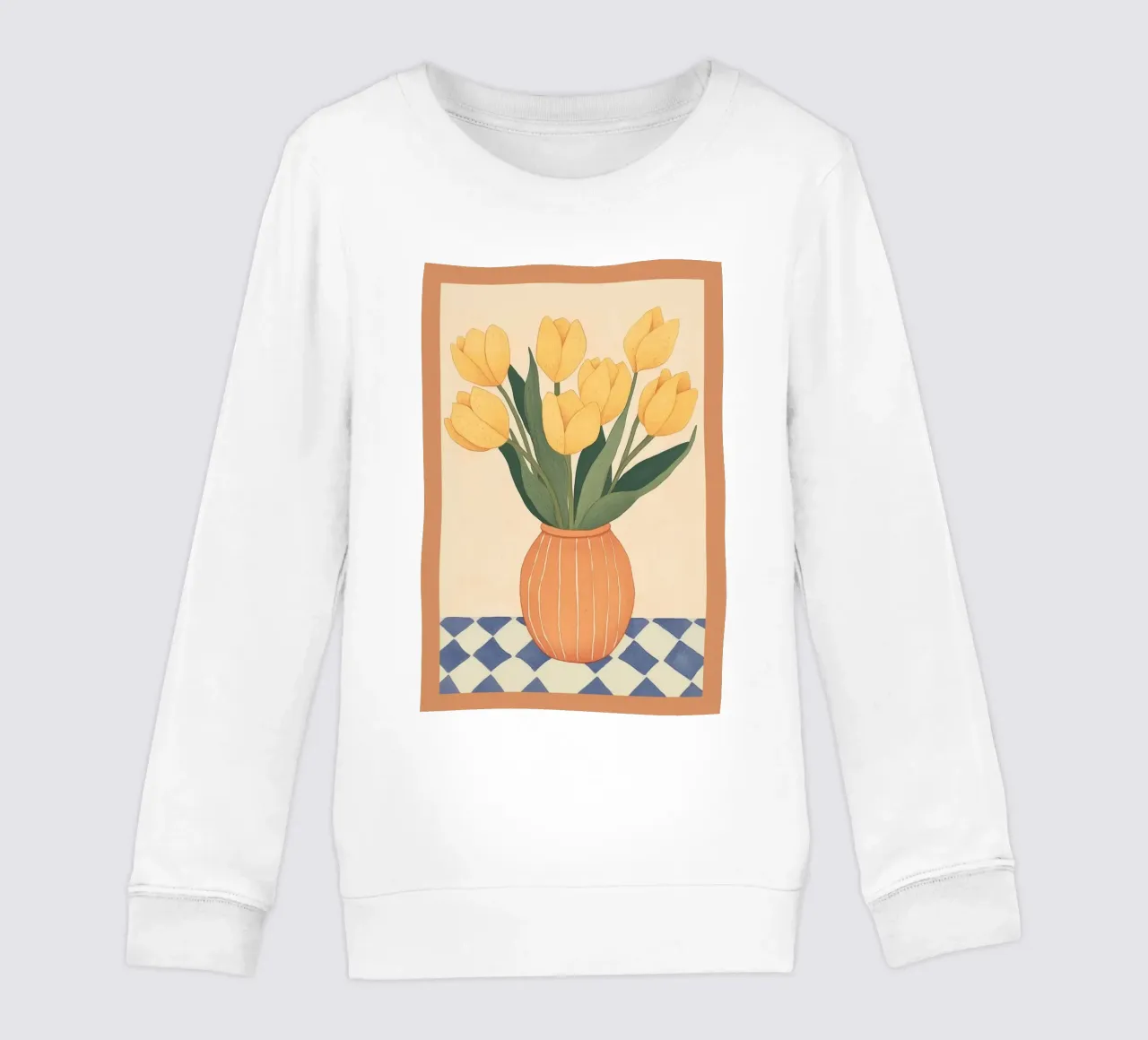 Tulipani gialli in vaso felpa bambino da Melloi Art Print