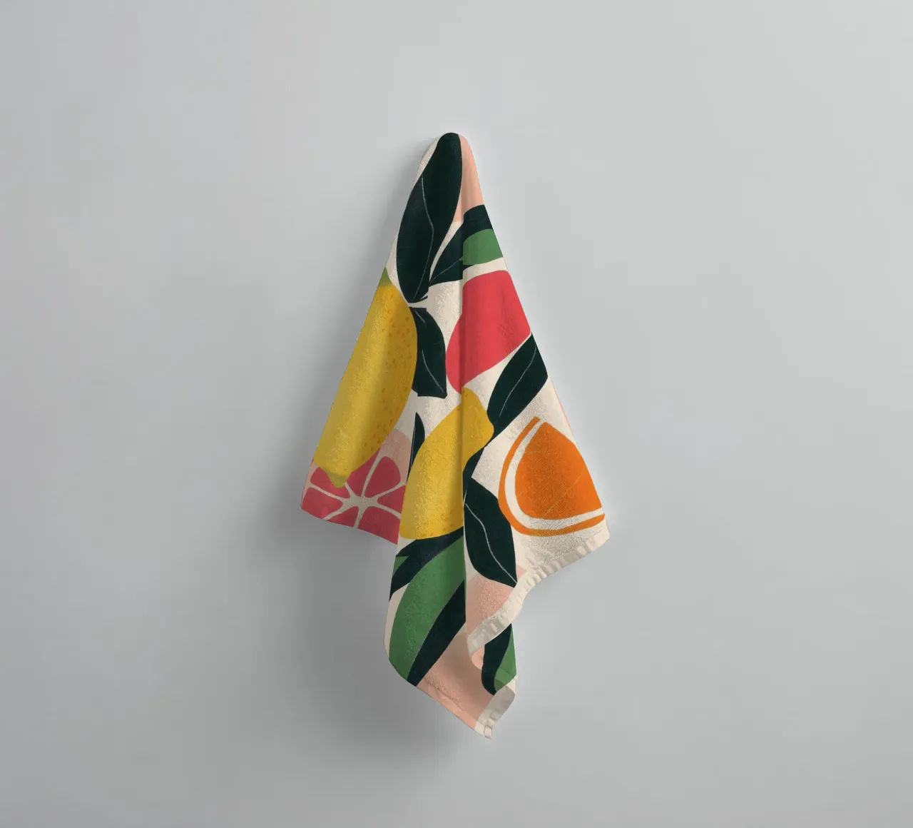 Vibrant Citrus Fruits towel by Melloi Art Print