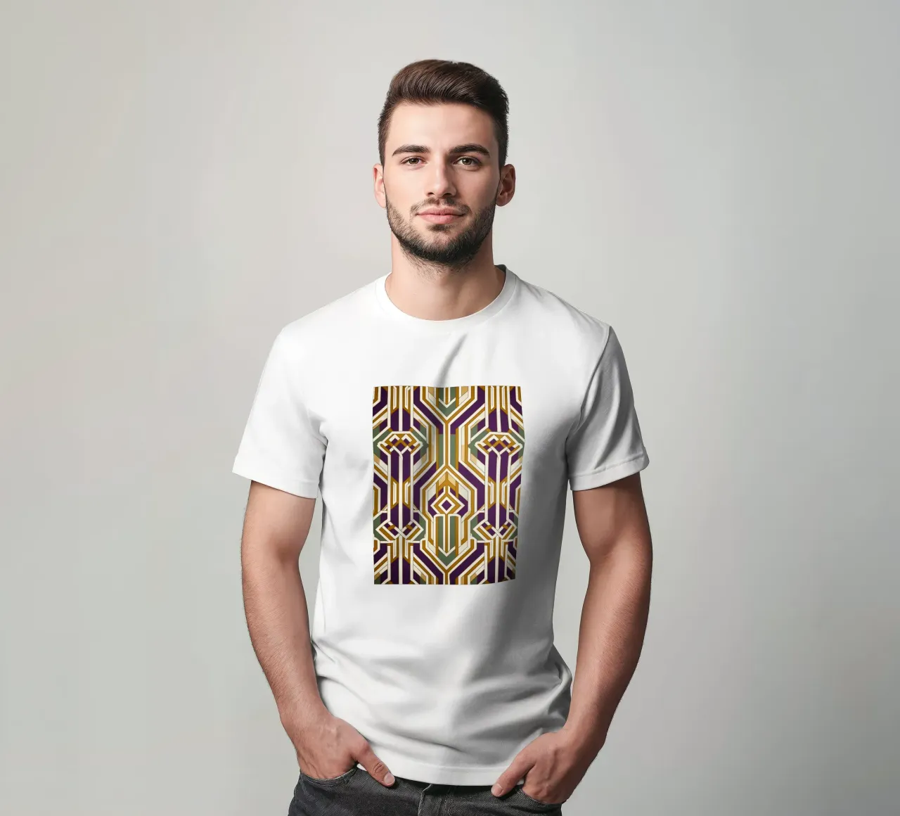 Modello a linee vintage t-shirt da Carinaprint