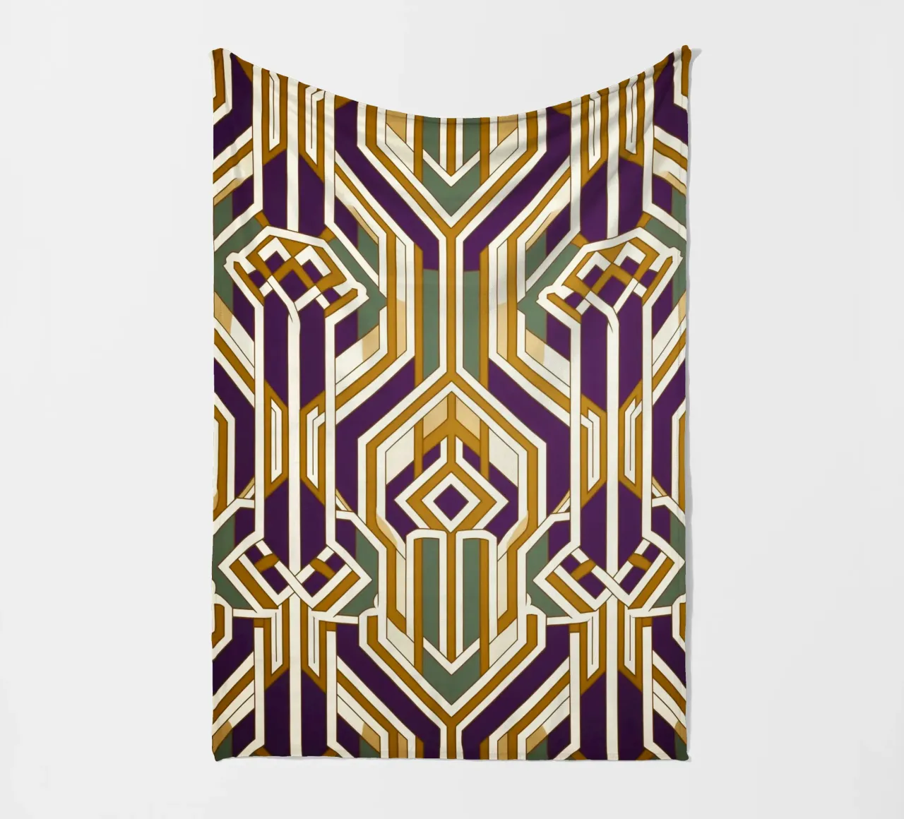 Modello a linee vintage coperta in pile da Carinaprint