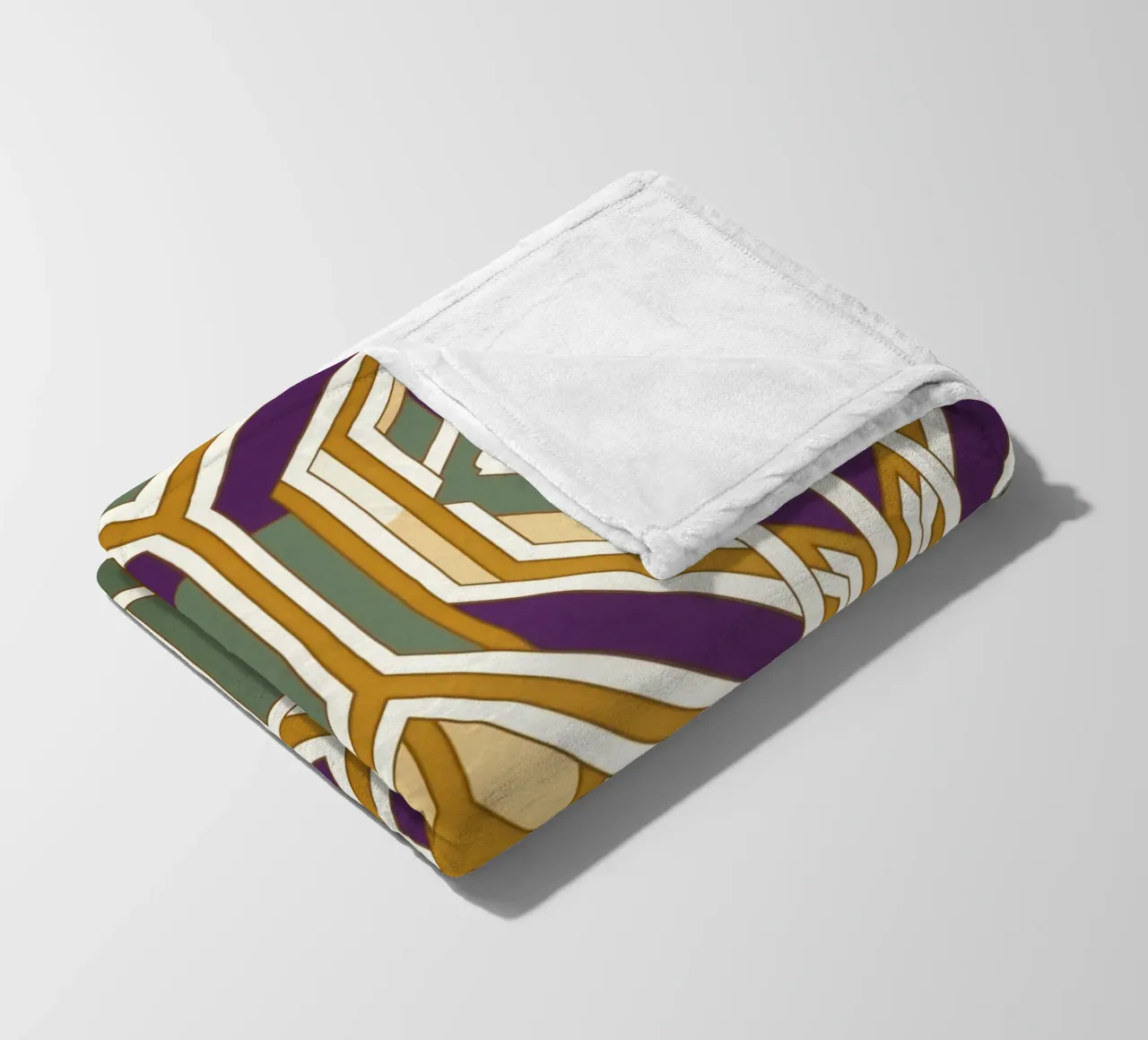 Modello a linee vintage coperta in pile da Carinaprint