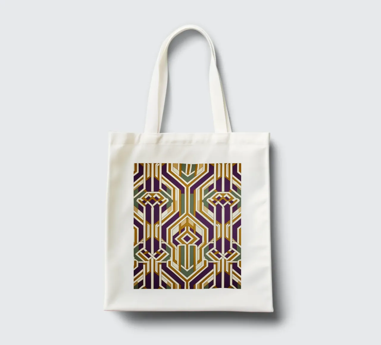 Modello a linee vintage borsa in juta da Carinaprint