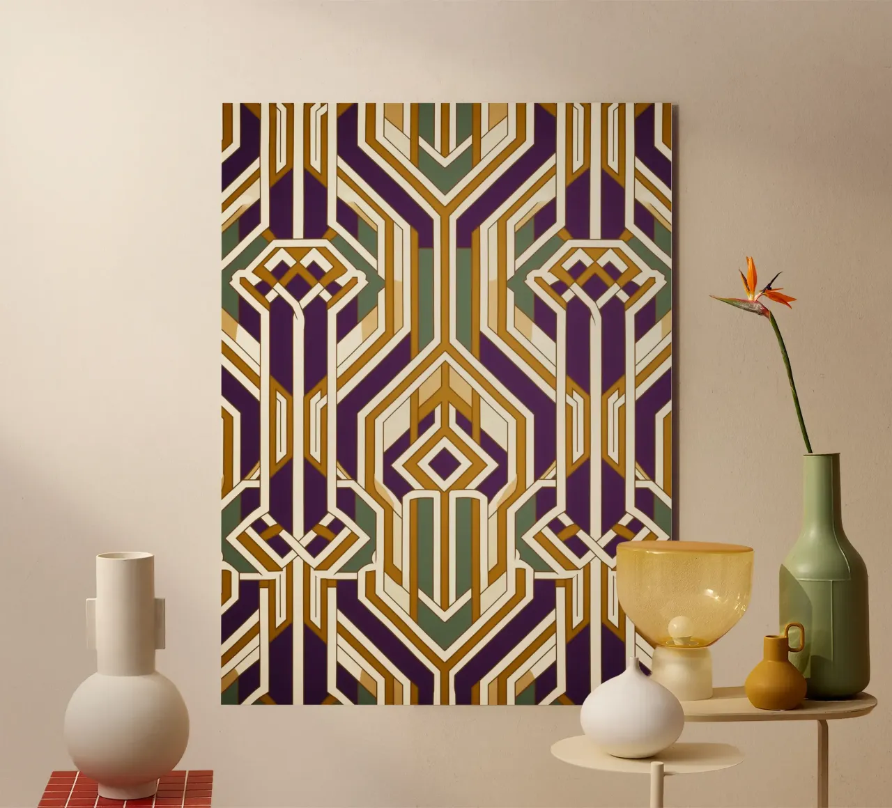 Modello a linee vintage alluminio dibond da Carinaprint