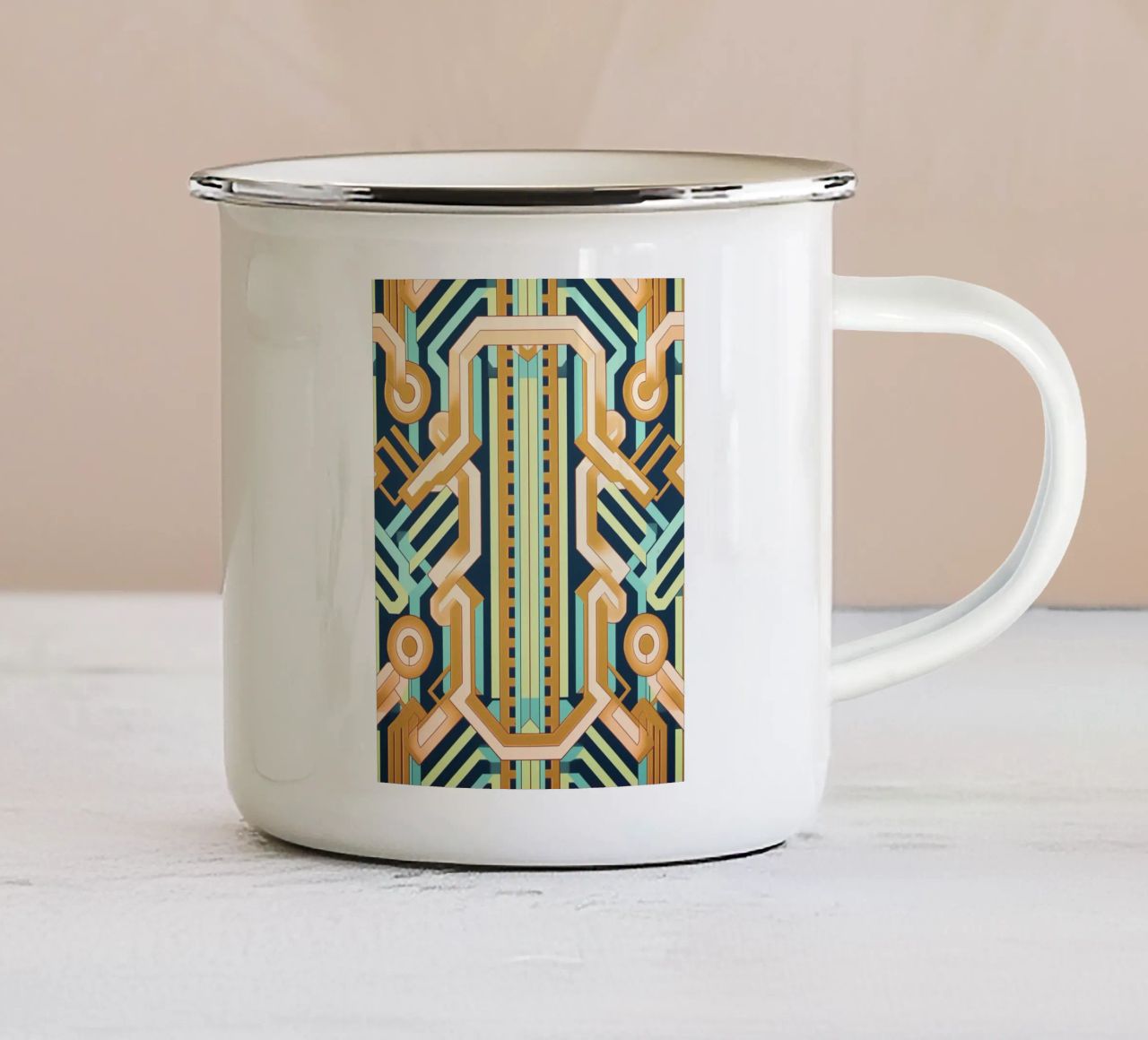 Muster Chic di metà secolo tazza in smalto da Carinaprint