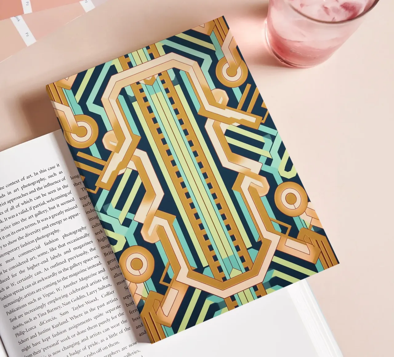 Midcentury Muster Chic notebook by Carinaprint