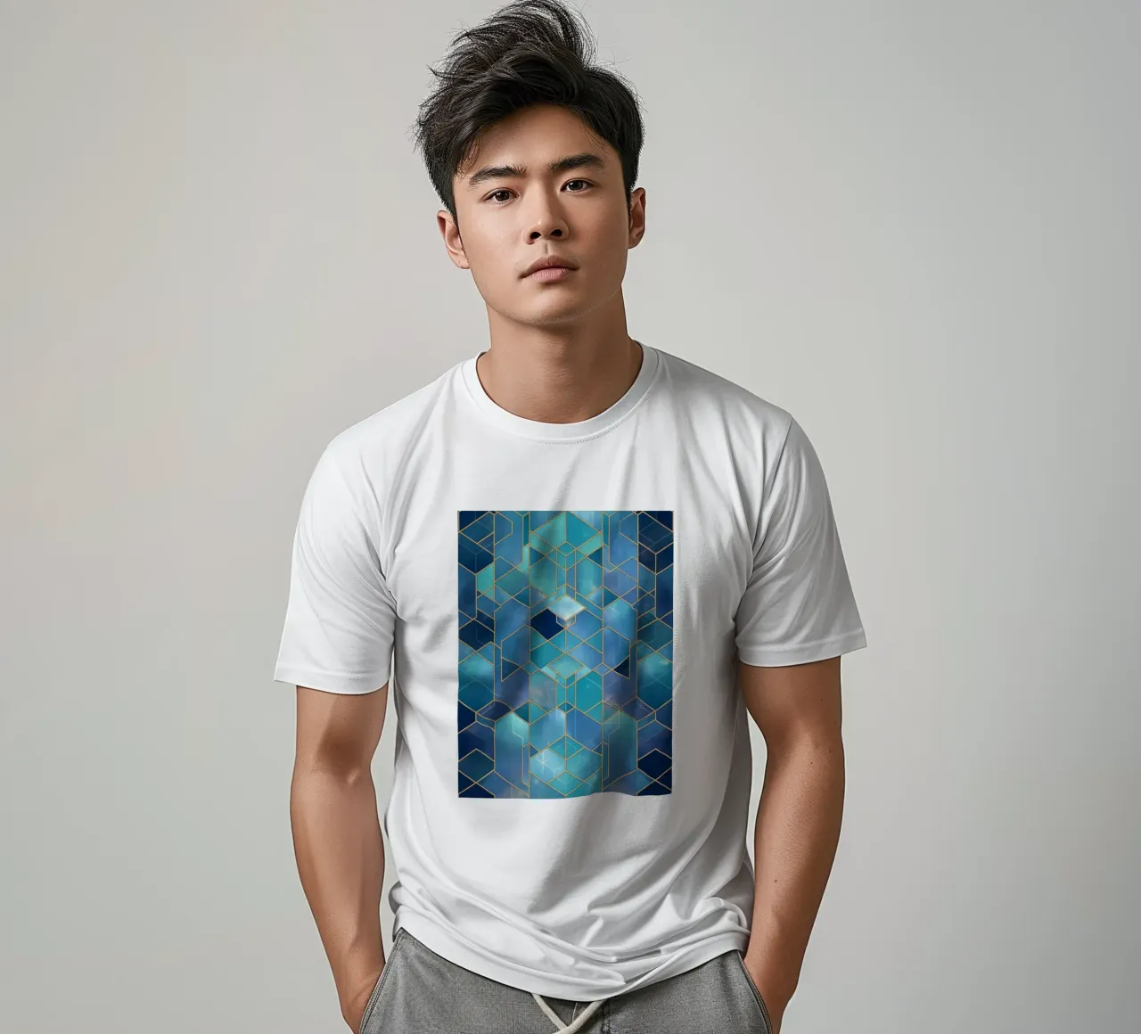 Elegant symmetry pattern t-shirt by Carinaprint