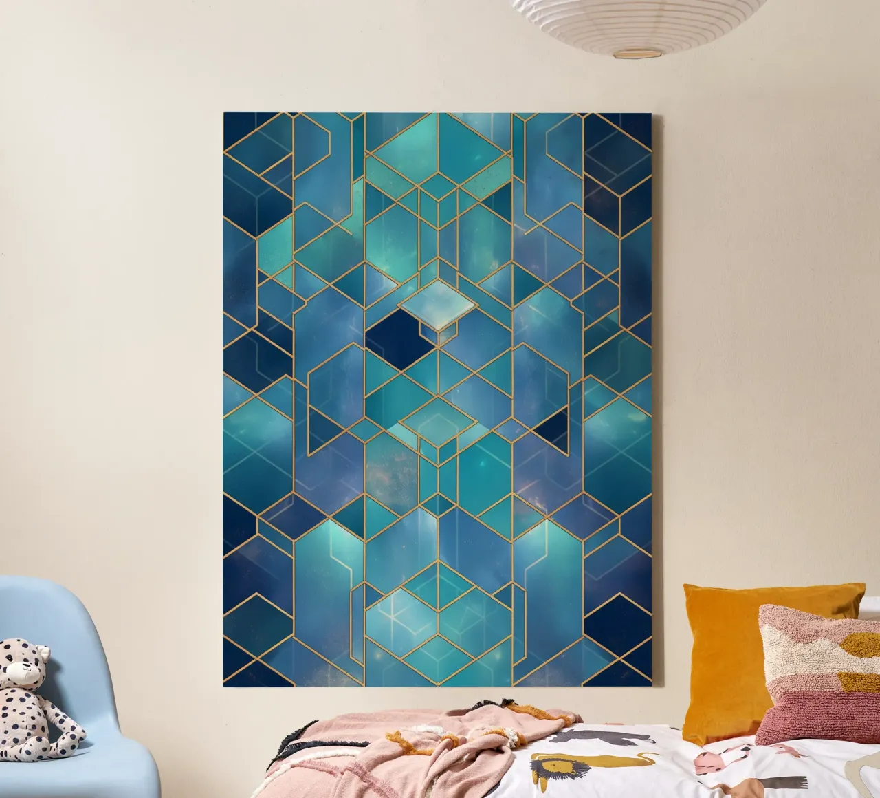 Elegant symmetry pattern canvas by Carinaprint