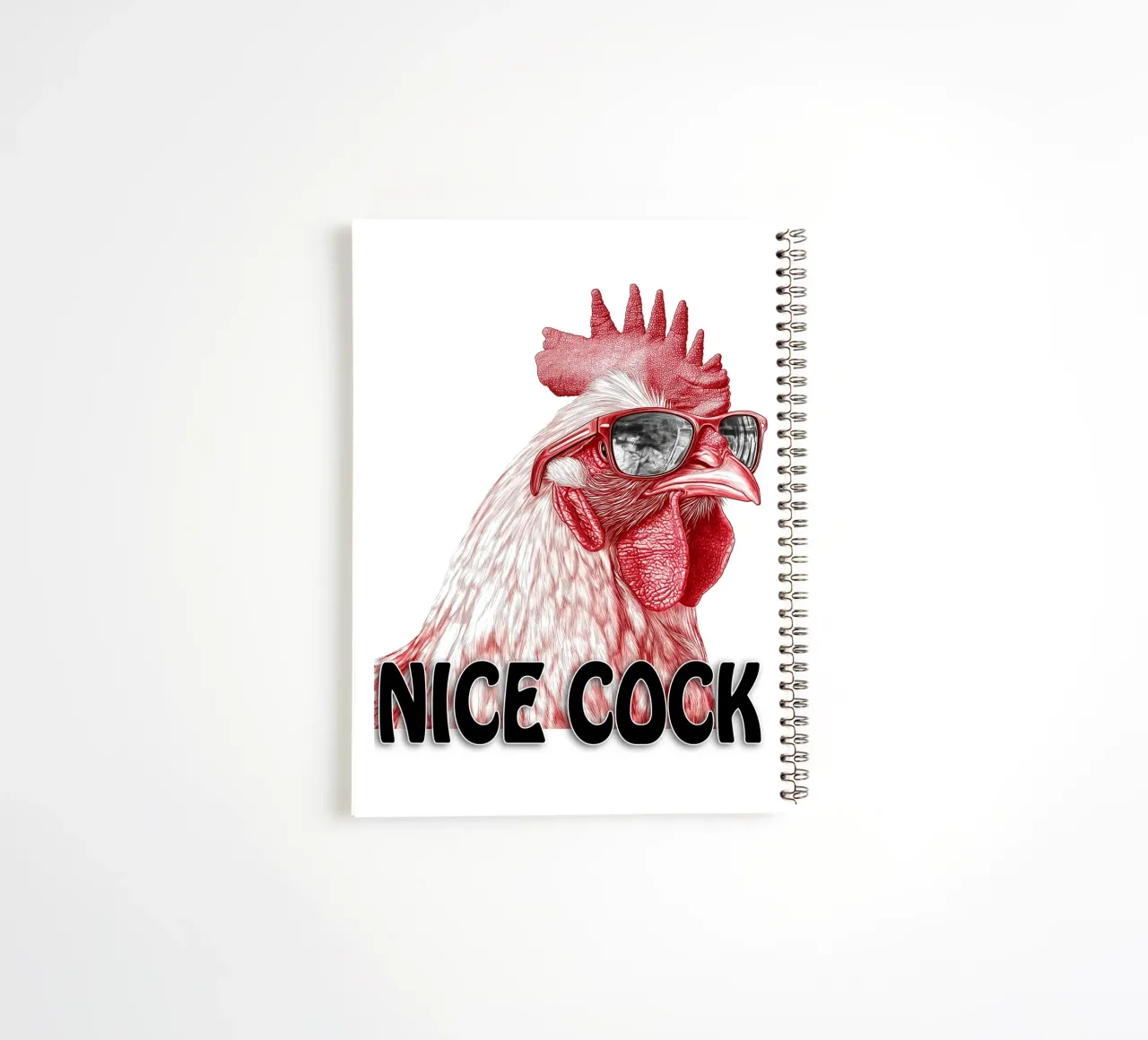 Nice Cock Rooster spiral notebook by Motivate-Today