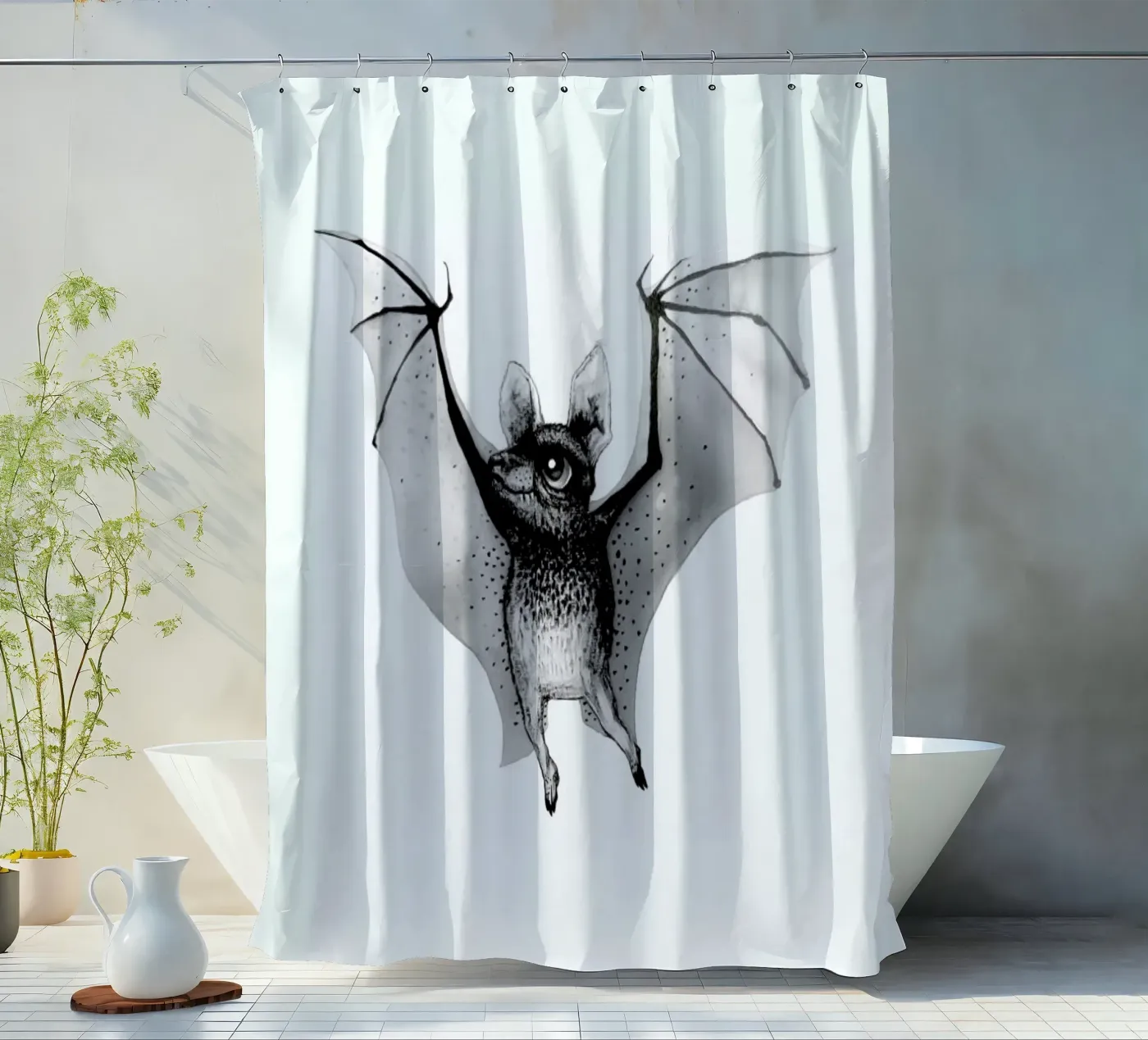 Bat Duschvorhang von Tvinkla