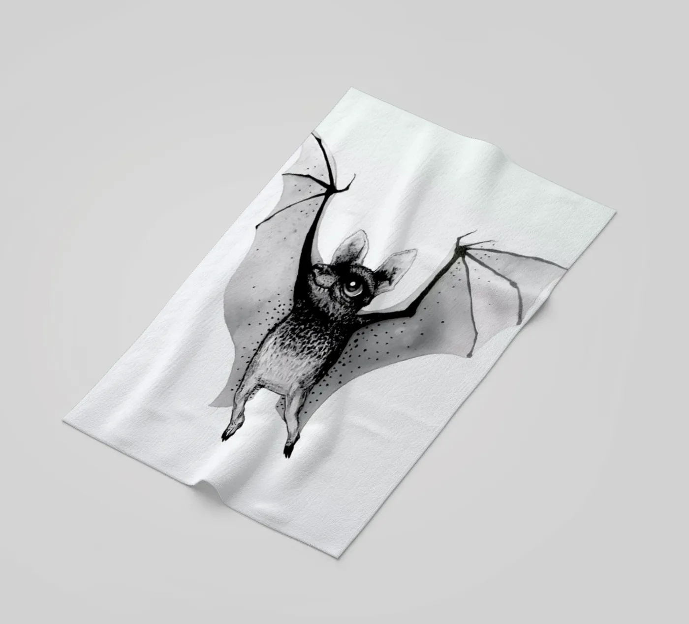 Bat beach towel by Tvinkla