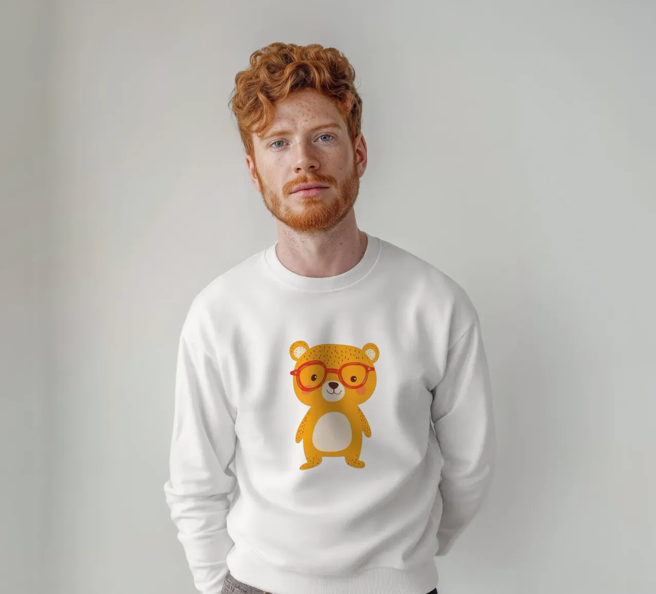 Niedlicher Bär mit Brille Sweatshirt von HookASmile