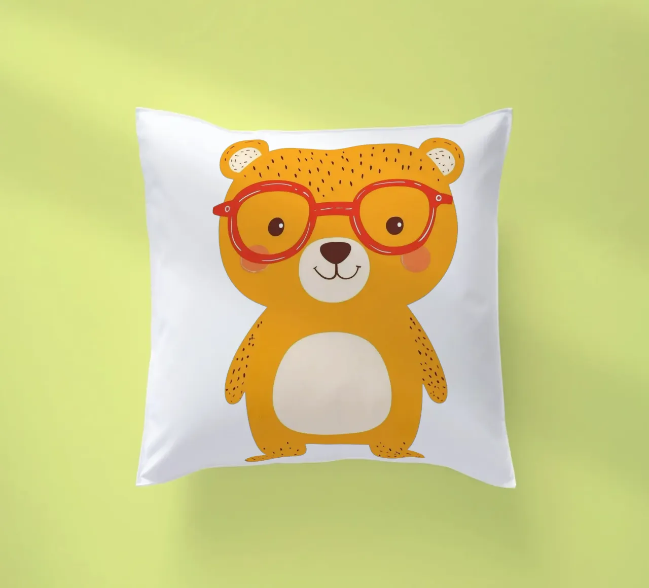 Simpatico orso con occhiali cuscino da HookASmile