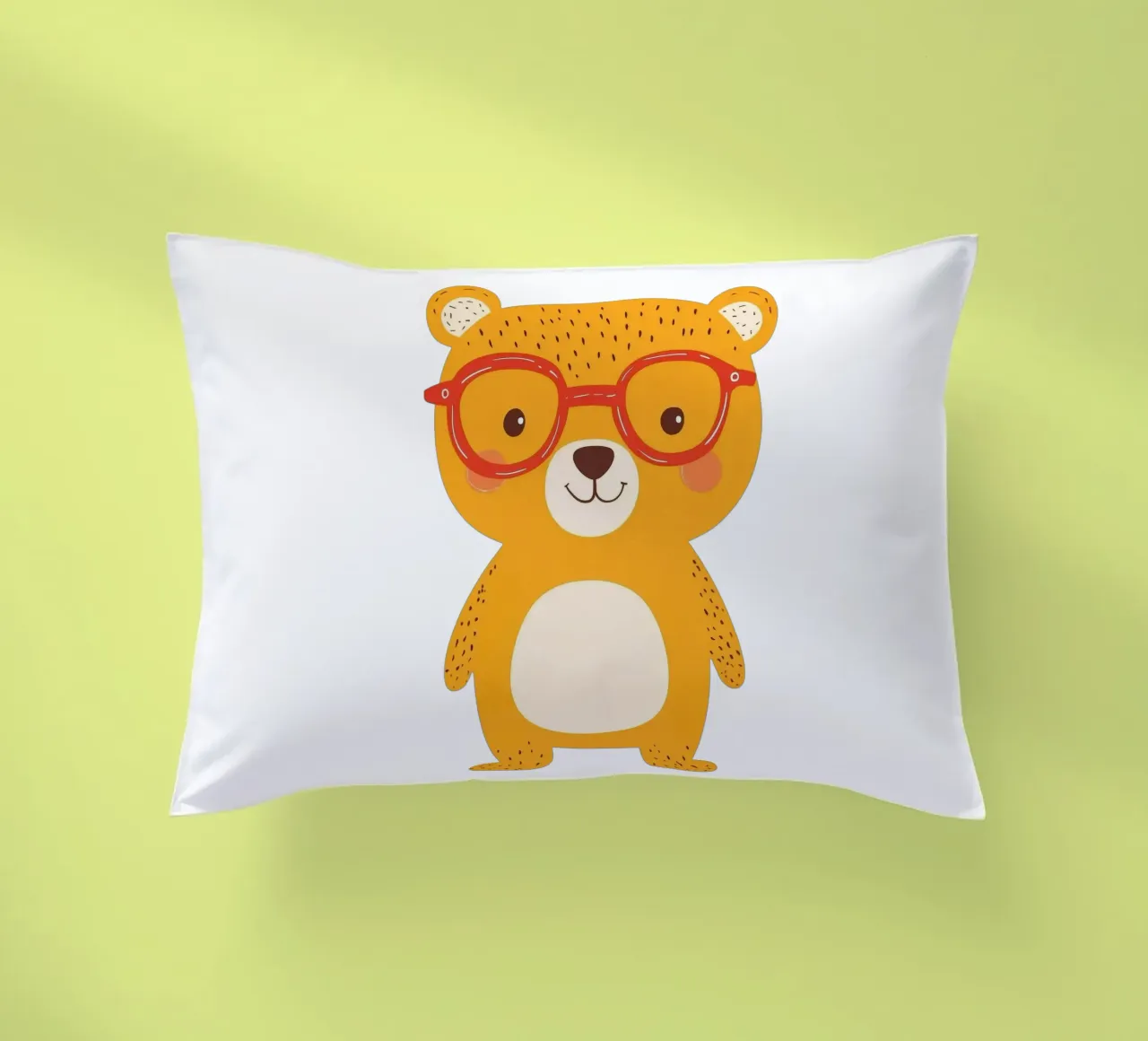 Simpatico orso con occhiali cuscino da HookASmile