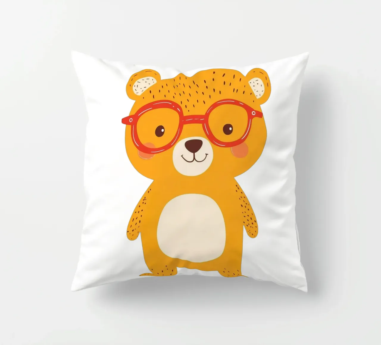 Simpatico orso con occhiali cuscino da HookASmile