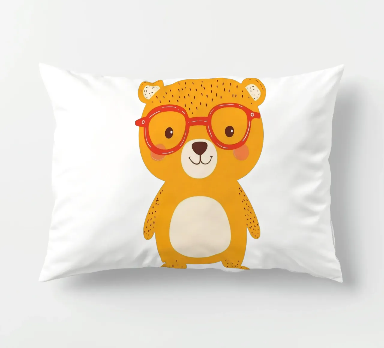 Simpatico orso con occhiali cuscino da HookASmile