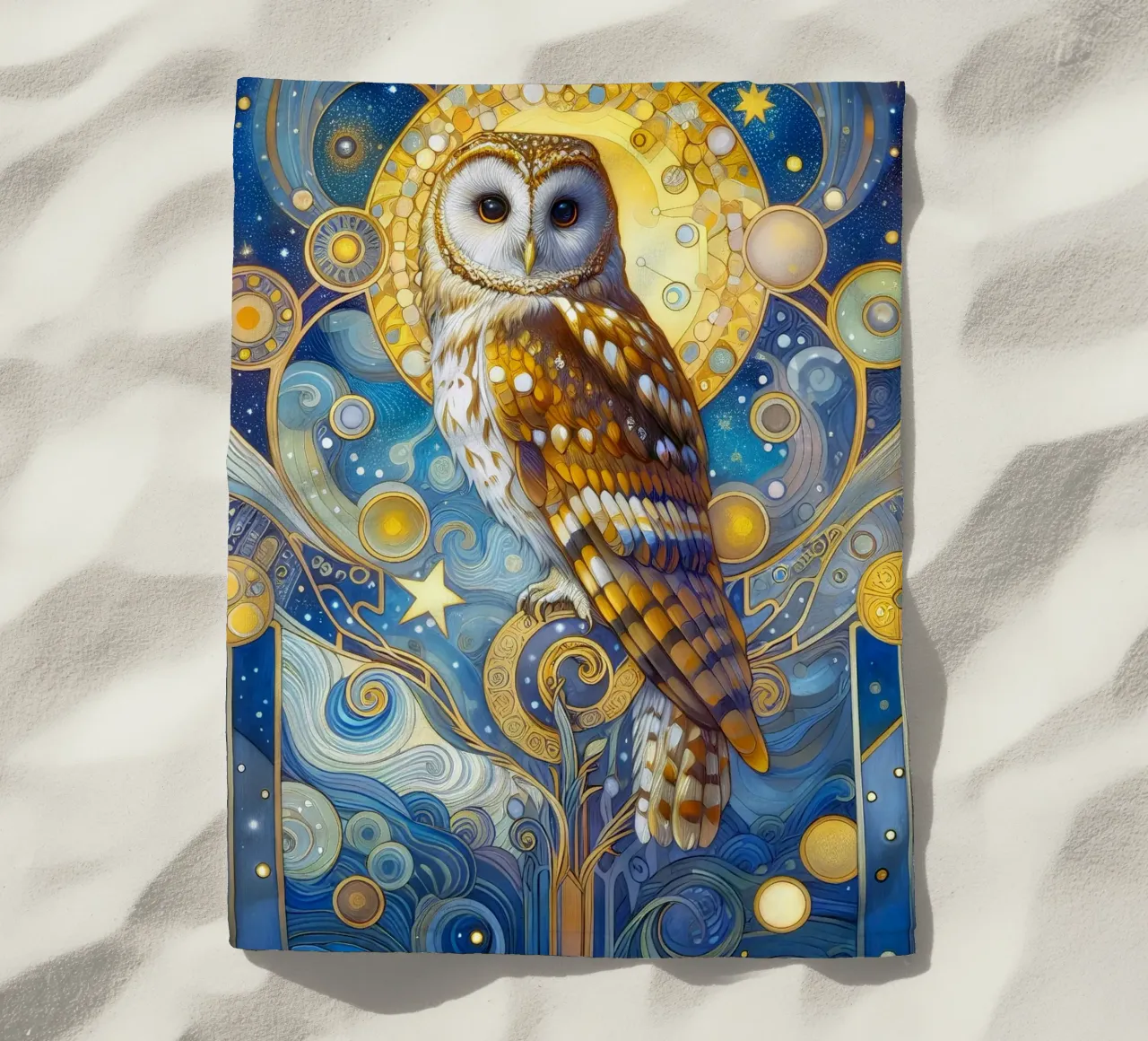 Schleiereule telo mare da Art-Nouveau-Dsg