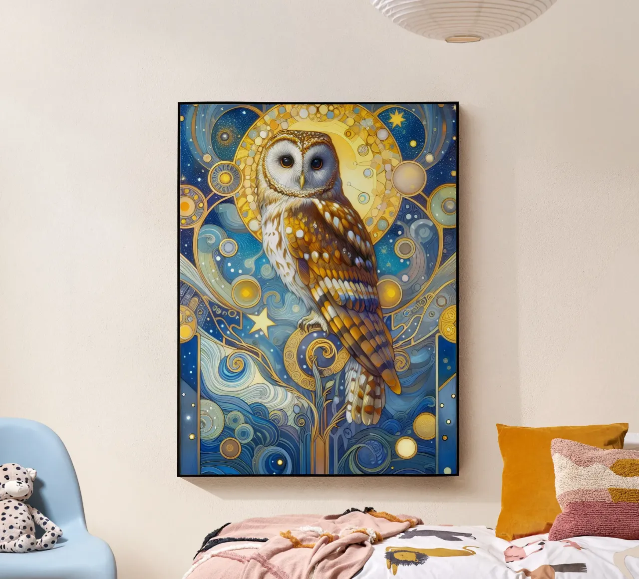 Schleiereule plexiglass da Art-Nouveau-Dsg