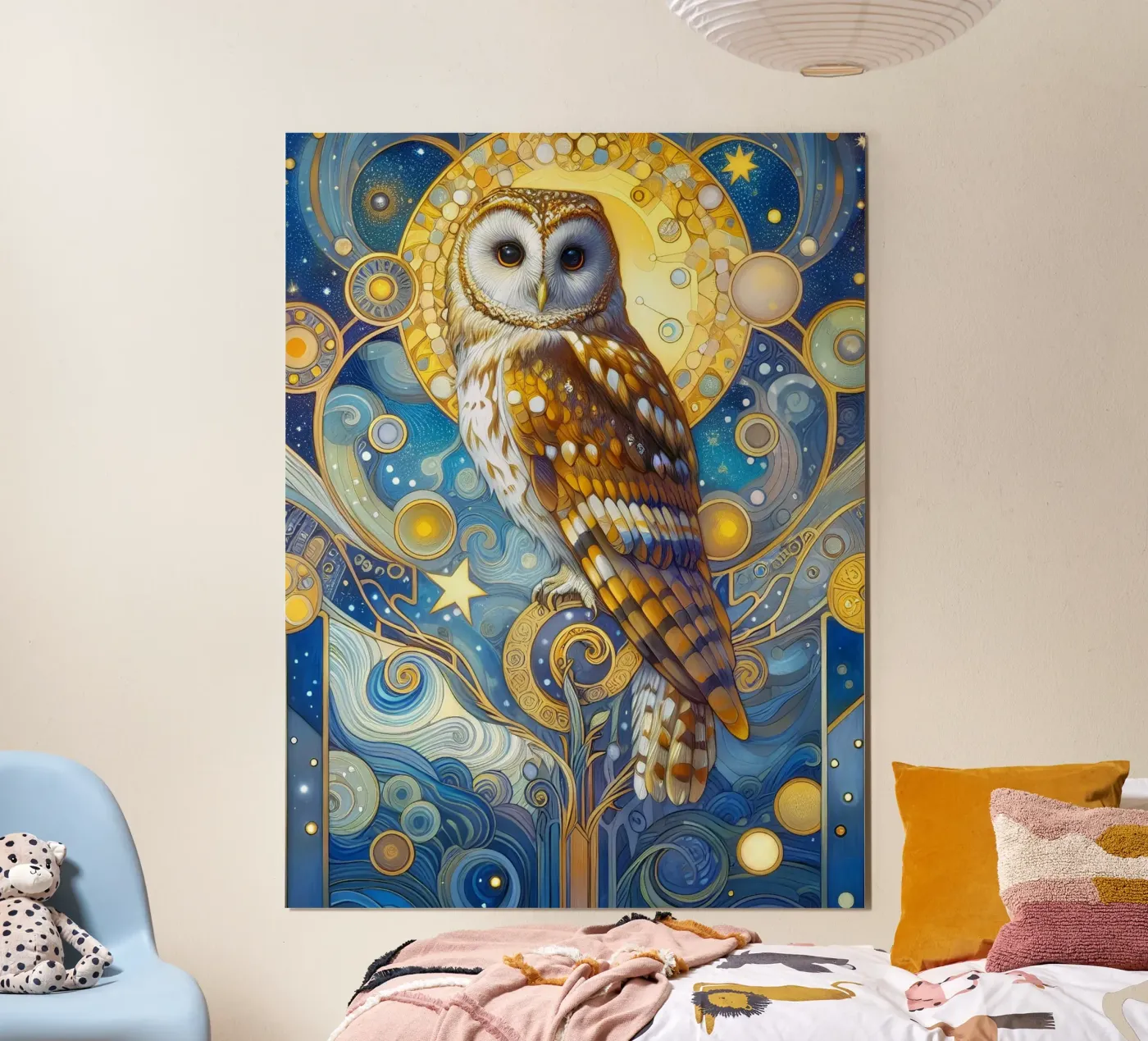 Schleiereule poster van Art-Nouveau-Dsg