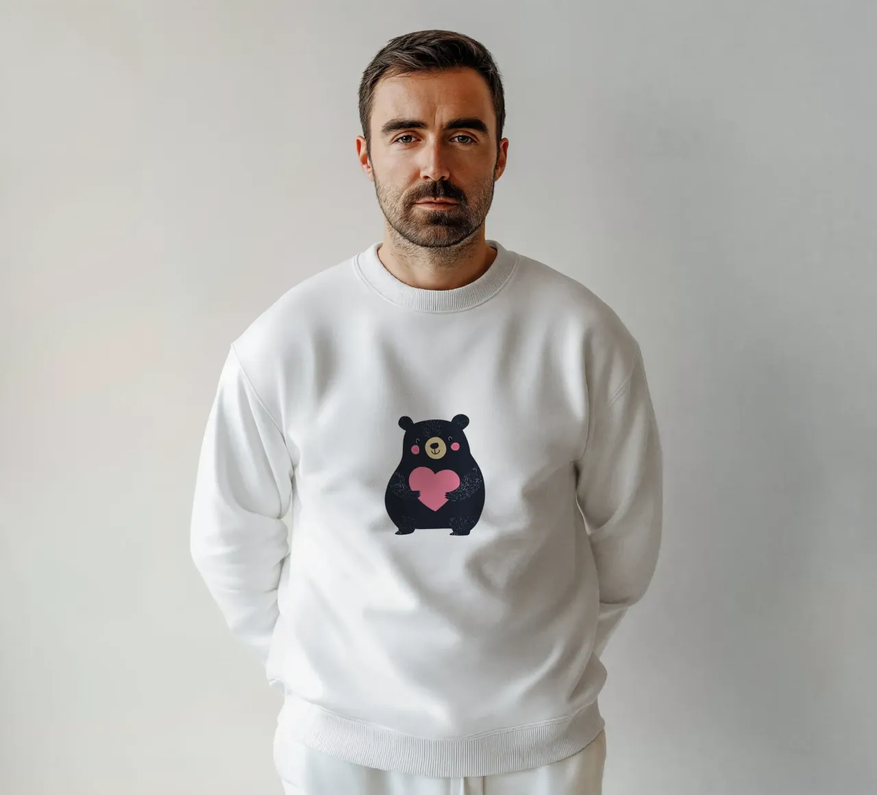 Un simpatico orso con il cuore felpa da HookASmile