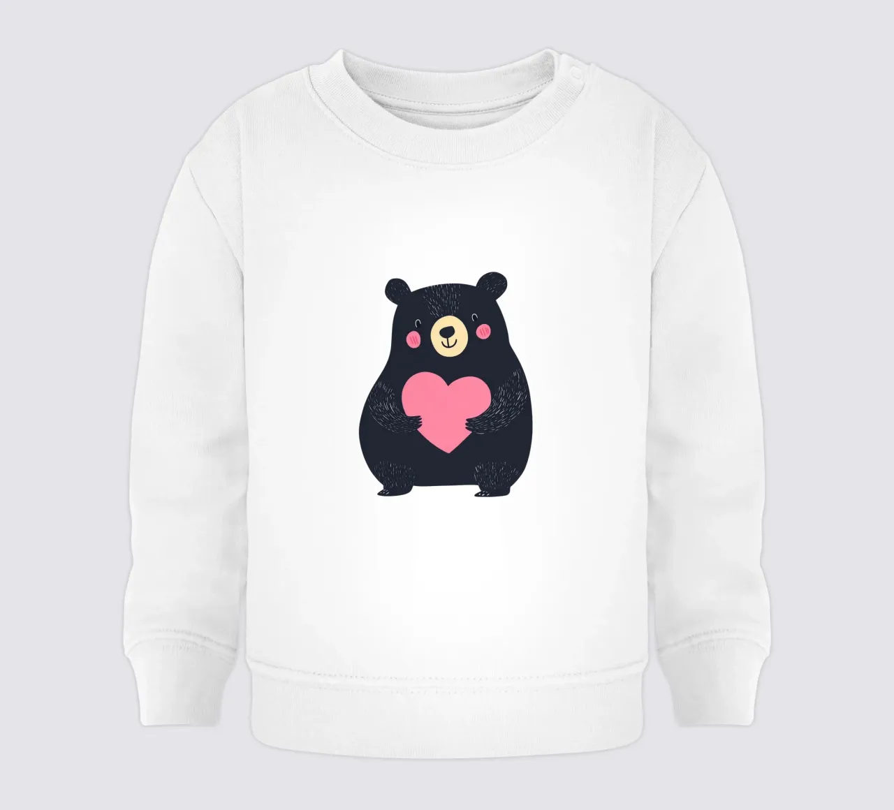 Un simpatico orso con il cuore felpa neonato da HookASmile