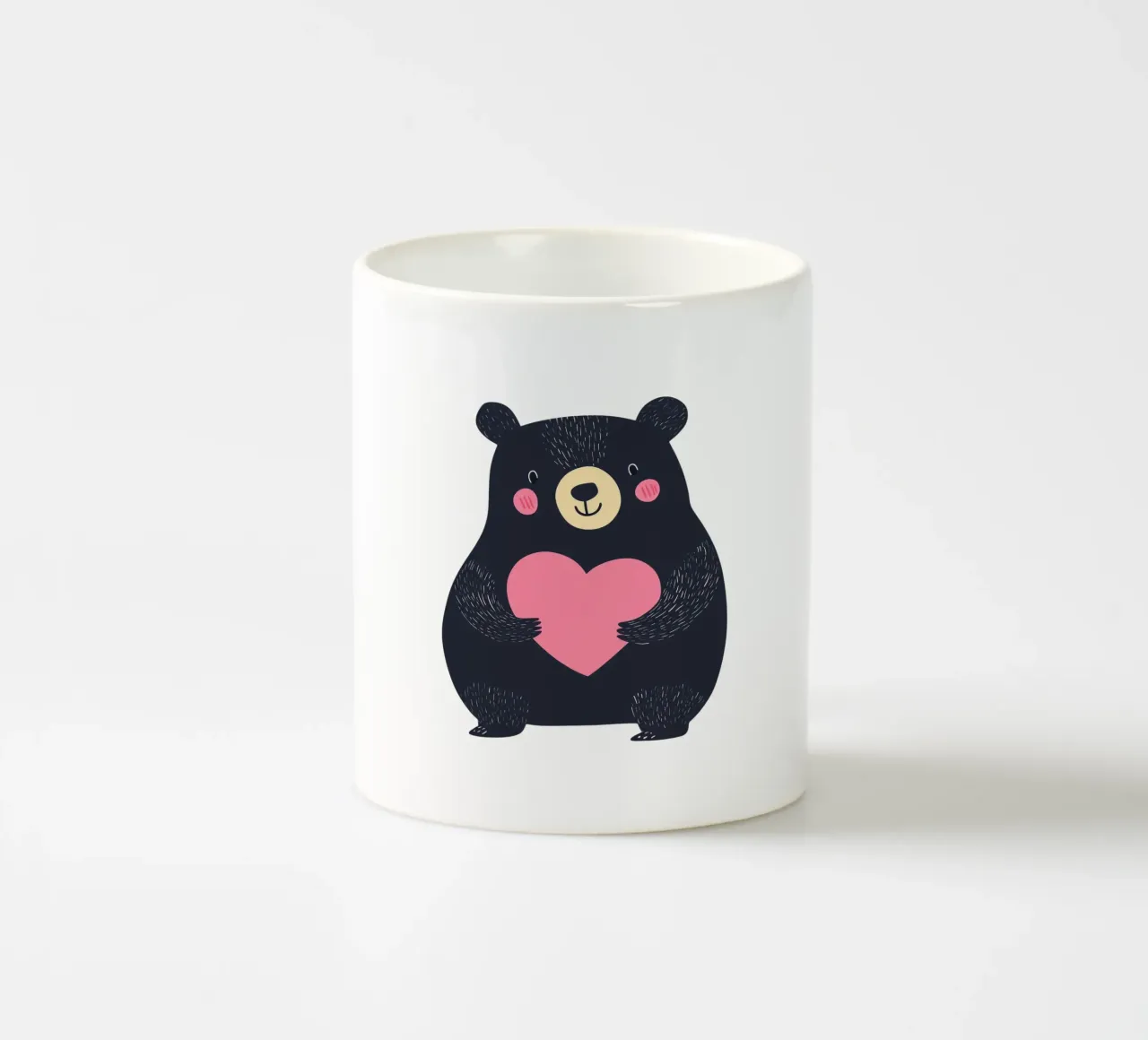 Un simpatico orso con il cuore tazza in ceramica da HookASmile