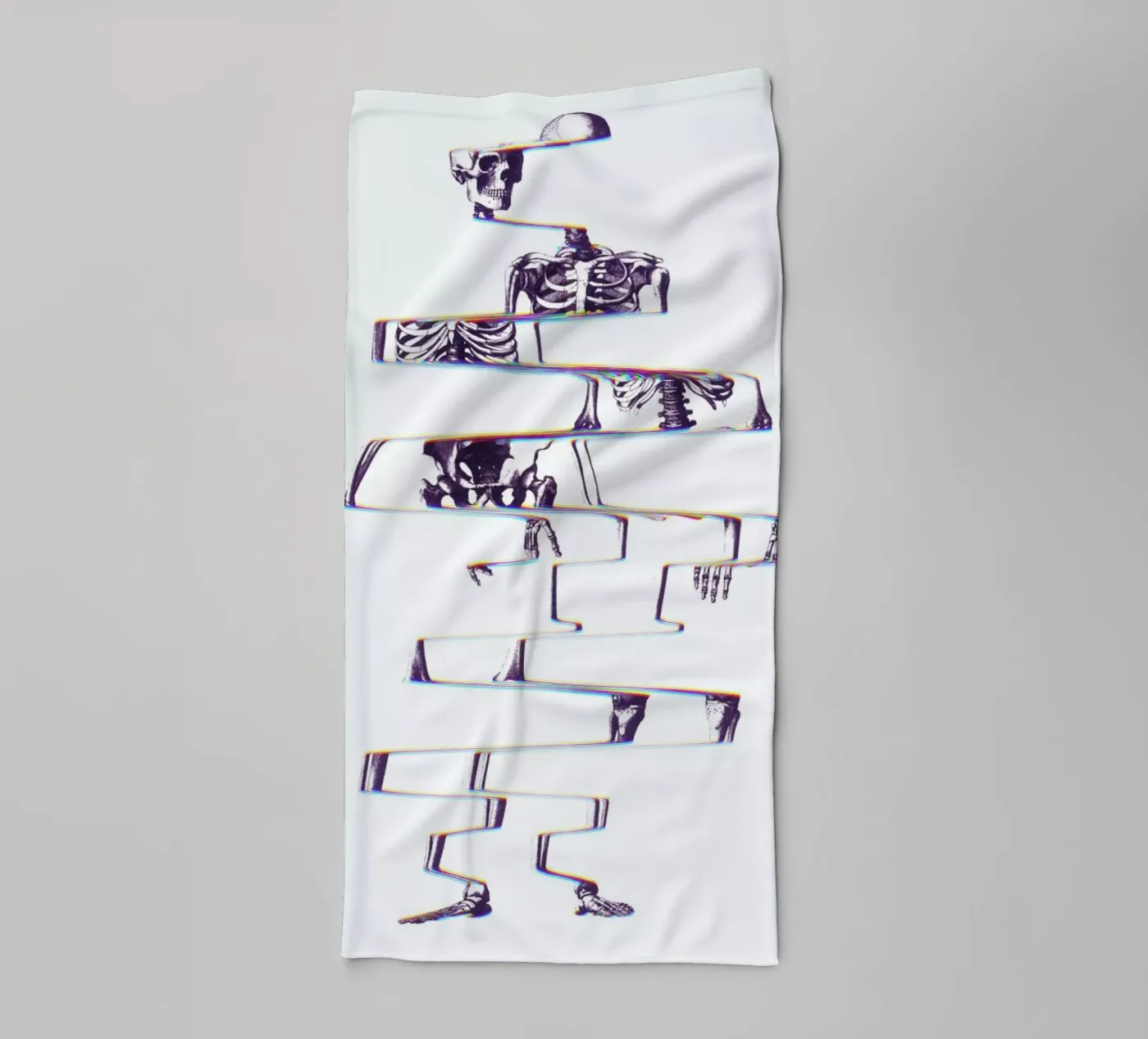 Skeleton towel by Ali Gulec